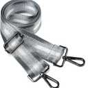 Purse Strap Silver Hardware Wide Bag Straps Replacement Crossbody Adjustable Shoulder Strap for Purses
