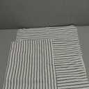 YCOLL Farmhouse Pillow Covers 18x18, Modern Accent Square Throw Pillow Covers Set of 2, Black and Beige Striped Patchwork Linen Decorative Pillows Cushion Covers for Couch Chair Bedroom Home Decor