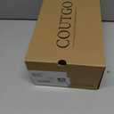 Coutgo Womens Platform Sandals Comfortable Open Toe Adjustable Strap Summer Vacation Shoes (White)