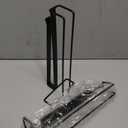 LINFIDITE Wine Glass Holder 2PCS Stemware Rack Hanger Under Cabinet Wine Glass Rack Kitchen Hanging Storage Rack Organizer,Black (For Partition Thickness under 0.98")