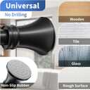 YNL Matte Black Shower Curtain Rod 36-84 Inch(3-7ft), No Slip No Drill Stainless Steel Spring Tension Curtain Rod, No Rust Shower Rod Adjustable For Bathroom Window Bedroom