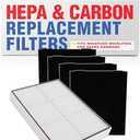 LifeSupplyUSA Complete Replacement Filter Set (1 True HEPA Air Cleaner Replacement Filter + 4 Carbon Filters) fIts Whirlpool Whispure AP150 AP250 SMALL