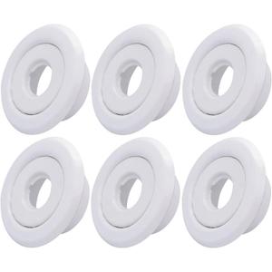 TunaMax (6 Pack) 1/2" IPS Fire Sprinkler Escutcheons 3/4" Adjustment Sprinkler Head Cover Plate Trim Ring White Fire Sprinkler Covers for Ceiling Indoor Inside