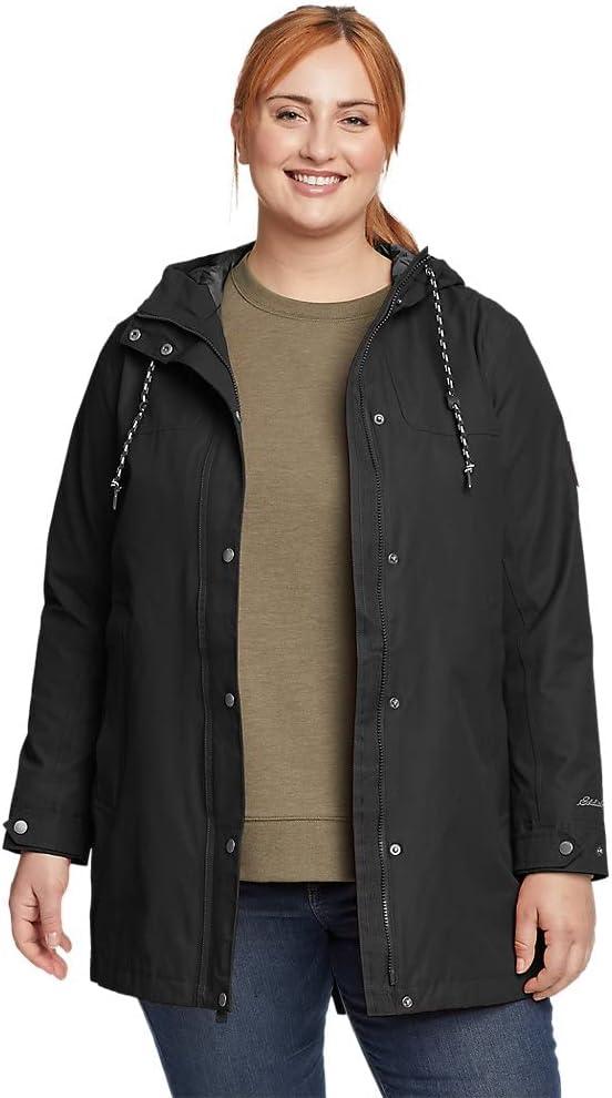 Eddie Bauer Women's Charly Hooded Waterproof Rain Parka, Size 2XL