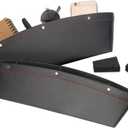 Coolrunner 2 Set Car Seat Gap Organizer, Car Seat Gap Filler, PU Full Leather Car Seat Crevice Storage Box Universal Fit in Between Car Seat Catcher for Phone Keys Cards Pens Coins(Black)