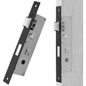 MaxxGeek Flat Slot Storm Door Mortise Lock Body Fits for Older Storm Doors, 2-1/2" Handle PZ, Handle Not Included (Matte Black)