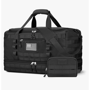 ETRONIK Gym Bag for Men Women, Carry on Luggage 22x14x9 Airline Approved, Tactical Travel Duffle Bag with Toiletry Bag and Shoe Compartment, Weekender Overnight with Wet Pocket for Workout, Black