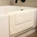 Preston Lane Douro Bath Mat – 100% Cotton, Plush & Absorbent Quick-Dry Bathroom Rug – Hotel-Quality Floor Mat for Shower or Tub, Made in Portugal, Alabaster, 1'8" x 2'8" (Rectangular)
