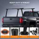 Truck Ladder Rack, Universal Aluminum Truck Bed Rack for Pickup,Adjustable Length 70-79 in,Height 28In,Real 800LB Capacity Truck Bed Rack Set for Kayak, Surfboard, Lumber, Ladder