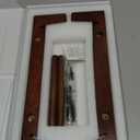 KAIU Vinyl Record Storage Holder - Solid Wood with Crystal Clear Acrylic Holder - Premium Design, Perfect 12" LPs or 7" Singles Display Unit - Stores and Supports up to 50 Albums (Vintage Brown)