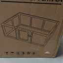 Clear Acrylic Dog Playpen Indoor, Puppy Cat Small Pet Play Pen, Pet Cat Playpen for Rabbits, Dog Fence Crate Kennel Whelping Cage (Black, 10 Panel)