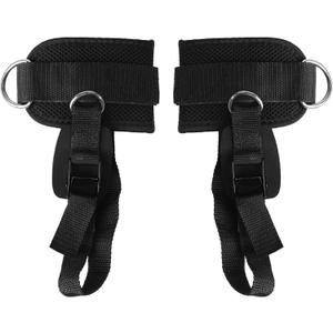 Adjustable D Ring Ankle Straps for Cable Machines, Fitness Ankle Straps with Buckle, Multipurpose Gym Exercise Equipment for Leg Extension and Glute Workouts, Comfortable Polyester