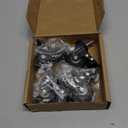 Stem Caster Wheels Heavy Duty 2 Inch, Threaded Stem Casters Set of 4, 5/16"-18x1 (Screw Diameter 5/16", Stem Length 1"), Safety Dual Locking Industrial Castors 600Lbs, Wheels for Cart, Furniture