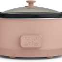 bella 6.0 Qt Programmable Slow Cooker, EverGood Ceramic Nonstick Coating, Adjustable Temperature & Cooking Times, Dishwasher Safe Stoneware Pot & Tempered Glass Lid, Tangle Free Cord Wrap, Blossom