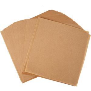 200Pcs 6 x 6 In Hamburger Patty Paper, Unbleached Parchment Paper Squares, Non-Stick Wax Paper Sheets for Separate Burgers, Butter, Cookies, Storing Foods, Freezing
