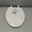 Mayfair Caswell Modern Toilet Seat, Slow Close, Easy Clean, Plastic, Elongated, White