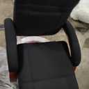 HOMCOM Manual Recliner Chair for Adults, Adjustable Swivel Recliner with Footrest, Padded Arms and Wood Base for Living Room, Black