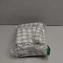 CARRIE HOME Outdoor Gray Plaid Christmas Pillow Covers 16x16 Set of 2, Light Grey and White Checkered Throw Pillows Covers, 16 x 16 Farmhouse Gingham Pillows Decorative Throw Pillows Covers for Couch