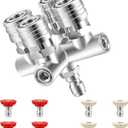 4-in-1 Pressure Washer Tips, Quadruple Pressure Washer Nozzle, 4 Nozzle for Pressure Washer with 8PCS Pressure Washer Spray Nozzles (0 Degree Red & 40 Degree White), 1/4 Inch Quick Connect, 5000 PSI