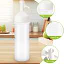 CHILDHOOD 12 oz Squeeze Bottle, Plastic Seasoning Bottle With Cap, For Vinegar Olive Oil Soy Sauce Set Of 2 Pcs - White