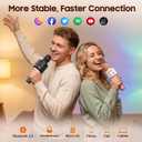 BONAOK Wireless Bluetooth Karaoke Microphone,3-in-1 Portable Handheld Karaoke Mic Speaker Machine Home Party Birthday for All Smartphones Q37 (Black)