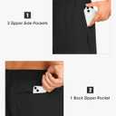 Mens Athletic Pants Running Workout Joggers Lightweight Gym Jogging Track Casual Sweatpants with Zipper Pockets (Black, M)