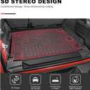 Cargo Liners Custom Fit for Jeep Wrangler JL 4x4 Door Sahara Rubicon 2018-2023 2024 2025 Trunk Mats Rubber All Weather Heavy Duty Waterproof Odorless - (Not for 4XE/JK/Not 2-Door)