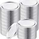 100-Count [Wide Mouth] Canning Lids for Ball, Kerr Jars - Split-Type Metal Mason Jar Lids for Canning - Food Grade Material, 100% Fit & Airtight for Regular Mouth Jars (86mm Wide Mouth100 Lids)