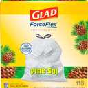 Glad ForceFlex Tall Kitchen Trash Bags, 13 Gal, Pine-Sol Original Scent, 110 Ct, 