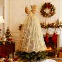 Christmas Giant Bow Decoration, Big Bows for Backdrop 59x20 Inch,Bow Themed Room Decor,Large Velvet Decorative Bows for Wedding Engagement Bachelorette Baby Shower Bridal Xmas (Gold, 20x59INCH)