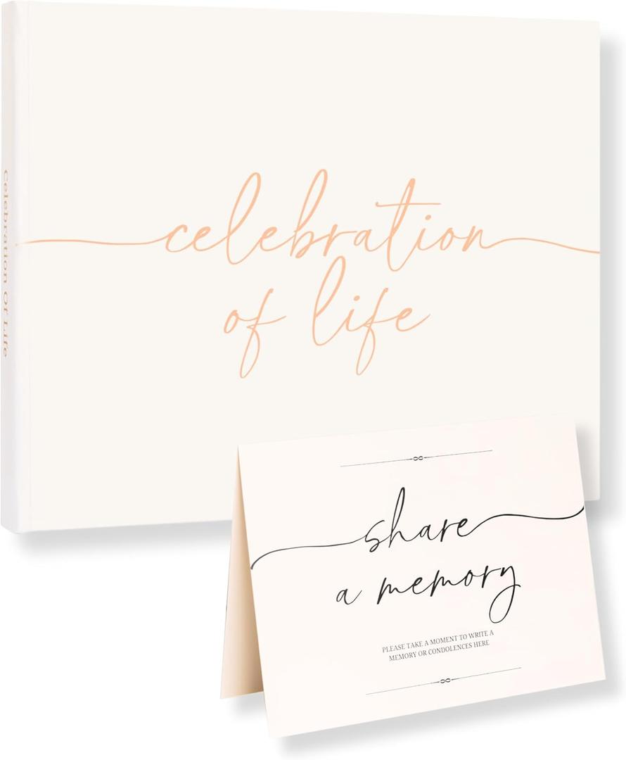 Lamare Funeral Guest Book for Memorial Service – Elegant Celebration of Life Guest Book and in Loving Memory Guest Book - Condolences Book for Funeral