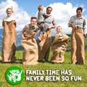 Shop Square Potato Sack Race Bags, 23x40 - Set of 6, Fun Burlap Sacks for Kids & Adults, Perfect for Field Day, BBQs, Picnics, Parties & More