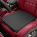 Car Seat Cushion – Breathable Nappa-Style Microfiber Leather & Premium Memory Foam, Non-Slip Seat Pad for Car/SUV/Truck/Office Chair,Lower Back & Hip Support (Black)