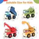 Olbyefly Construction Toys for 2 3 4 5 Years Old Boys Girls Kids Toddlers, Sandbox Excavator Toy Construction Truck Toys Vehicles Dump Crane Cement Mixer Truck, Christmas Birthday Gifts
