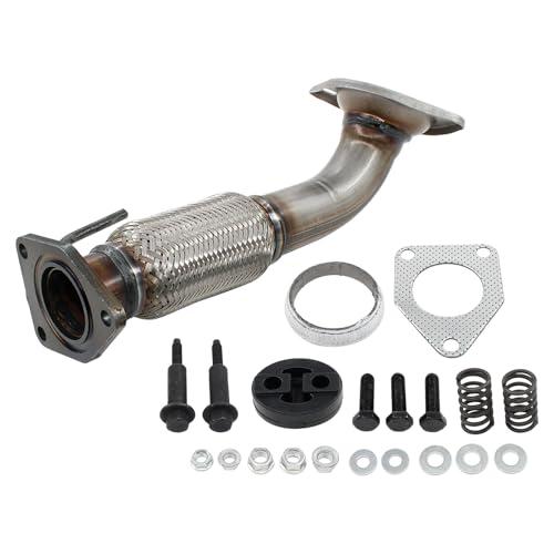 DriveFix Exhaust Front Flex Pipe with Gasket Hanger Bolts Spring Mounting Hardware Kit for Honda Accord 2.4 2008-2012 Automatic Transmission