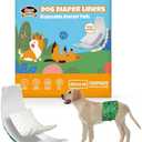 Dono Dog Diaper Liners for Male and Female Dogs, Super Absorbent Dog Booster Pads, 150ct Disposable Doggie Diaper Inserts Fit Reusable Male Belly Bands, Wraps, Washable Period Panties, Regular