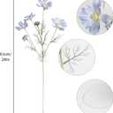6PCS Daisy Flowers Artificial 24'' Blue Flowers Artificial Wildflowers Silk Flowers for Wedding Party Kitchens Home Decoration(Light Blue)