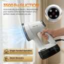 Vacuum Steamer for Clothes, 3500Pa Powerful Suction Handheld Garment Steamer with 400ml Large Tank, Steaming & Ironing 2-in-1 Clothing Steamer with Adjustable Suction & Auto Shut-Off for Home & Travel