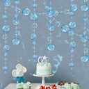 Cheerland Blue Bubble Garland Under The Sea Party Decorations Bubble Streamers Mermaid Birthday Backdrop Spongebob Decor Nautical Banner Hanging Underwater Ocean Beach Party Supplies - Pack of 10