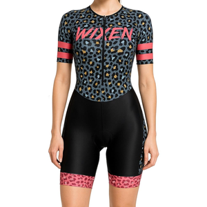 WIXEN PRO Race Trisuit Women Aerodynamic Bike Run Swim Suit Back Pocket, M