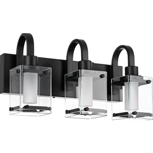 3-Light Bathroom Vanity Light,Black Vanity Lights, Dimmable LED Bathroom Vanity Light Over Mirror,Modern LED Wall Lamp for Bathroom Bedroom Hallway