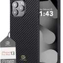COCOMII - Rectangle Case Compatible with iPhone 13 Pro Max/12 Pro Max - Compatible with MagSafe, Fashion Forward Design, Timeless Pattern, Case for iPhone 13 Pro Max/12 Pro Max 6.7 inch, Carbon Fiber (Black)