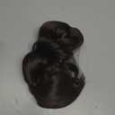 LONAI Bubble Ponytail Extension for Women,28 Inch Long Braided Wrap Around Synthetic Hair with Leather Cord, Straight Afro Puff, Braided Ponytail Extension Dark Chocolate Brown