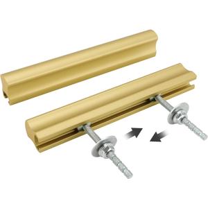 Peaha 5 Pack Adjustable Drawer Pulls Matte Gold Cabinet Handles 1in to 4in Hole Centers