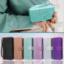 Varikke for iPhone 16 Plus Wallet Case Detachable with RFID Blocking Card Holder for Women, Glitter Leather Strap Strong Magnetic Flip Wallet Removable Phone Case for iPhone 16 Plus 6.7", Mint