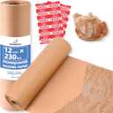 Honeycomb Packing Paper 12"Wx230'L-Bubble Wrap Substitute Alternative for Shipping, Moving Supplies, Small Business Packaging, Packing Boxes & Gifts Wrapping Paper with 20 Fragile Stickers