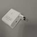 Decqle Universal Travel Adapter, International Travel Plug Adapter with 2 USBC(PD 20W) ＆ 1 USBA Ports, All in One Portable Adaptor, for USA, UK, EU, AU ＆ 224+ Countries (White) US