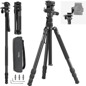 SmallRig CT195 73" Video Tripod, Camera Tripod Max Load 15kg/33lbs