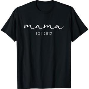 Mother's Day Shirts Mom Since 2012 Mama Est 2012 T-Shirt, Size L
