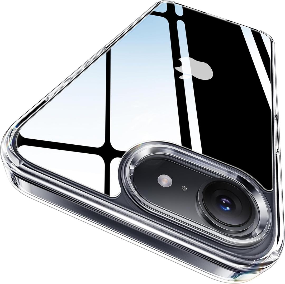 CASEKOO for iPhone 16e Case Crystal Clear, [12FT Military-Grade Protection][Never Yellow Technology] Transparent Slim Cover Women Men for iPhone 16e PhoneCase 6.1 inch, Clear